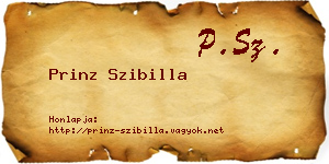 Prinz Szibilla névjegykártya